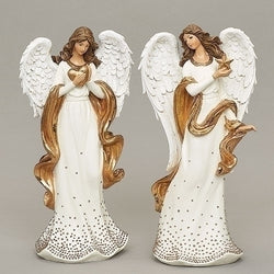 11.5"H Angel Figure with Star & Heart - LI134135