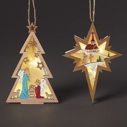 LED Tree and Star Ornament - LI135434