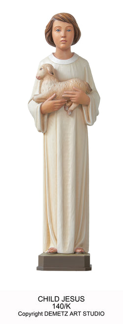 Holy Child Holding The Lamb - Full Round Figure - HD140K