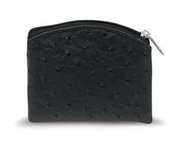Black Ostrich Pattern Rosary Case - TA1671-01