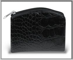Black Crocodile Pattern Rosary Case - TA169101
