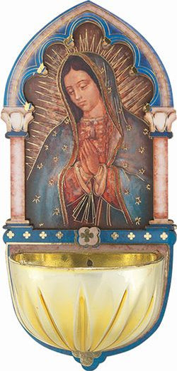 Our Lady of Guadalupe Holy Water Font-TA1928-217