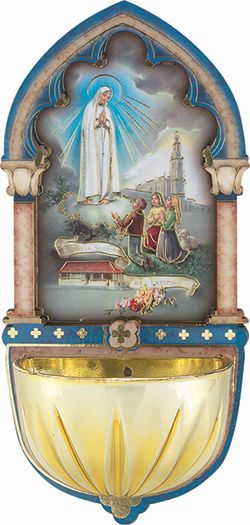 Our Lady of Fatima Holy Water Font-TA1928-225