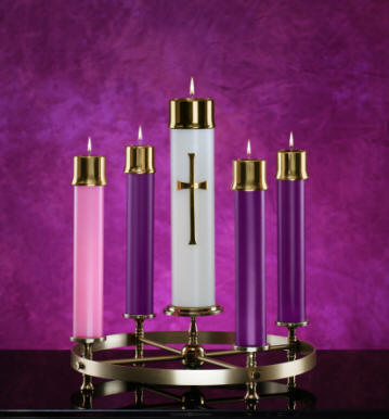 Advent Wreath for Refillable Oil Candles - 2 sizes-NUAW001