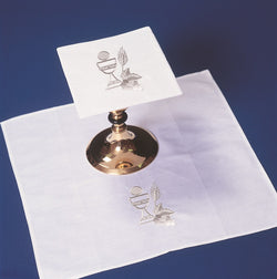 Three Inch Chalice with Wheat and Host Mass Linen - Set SL2005