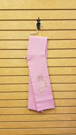 Deacon Stole with IHS Symbol - Rose - SO220ROD