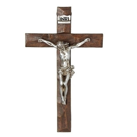 Silver Crucifix on cross 7.5"H - LI20303