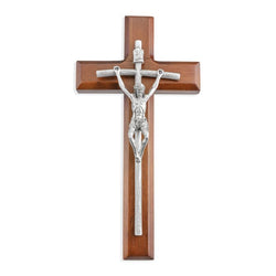 10" Walnut Papal Crucifix - TA20P-8P610W1