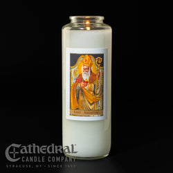 Patron Saint Glass 6 Day Candles - St. Augustine - GG2123