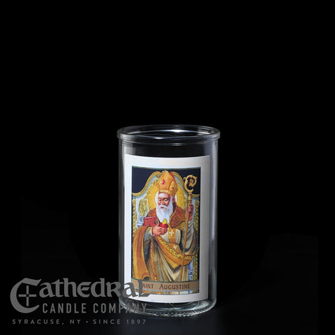 Patron Saint Glass 3 Day Globes - St. Augustine - GG2223