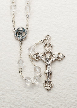 15-Decade Rosary Clear Beads - LA26140