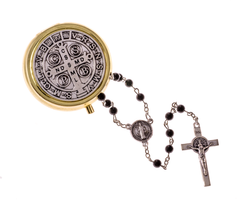 St. Benedict Rosary with Case - LA26851BE