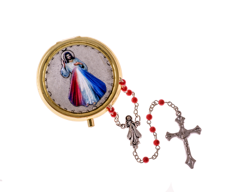 Divine Mercy Rosary with Case - LA26851DM