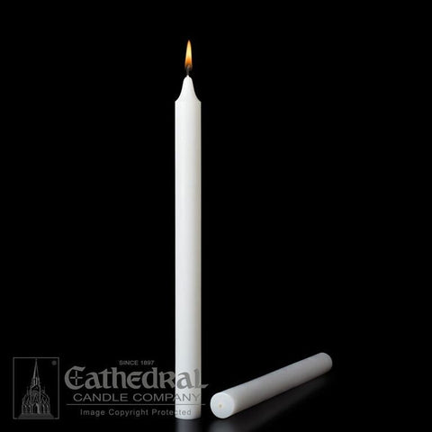 Stearine White Molded Candles (PE) - 1-1/2"  x  32" - GG31128012