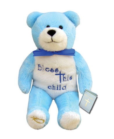 Blue Bless This Child Holy Bear - TXBCBLUE