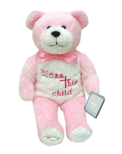Pink Bless This Child Holy Bear - TXBCPINK