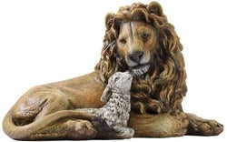 6.5" Lion and Lamb Statue - LI35859