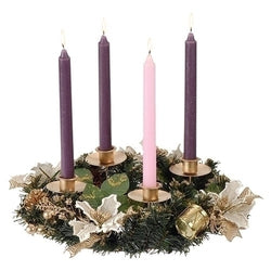 Advent Wreath - Ivory Poinsettia - LI38939