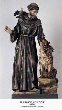 St Francis of Assisi with Wolf - HD3906