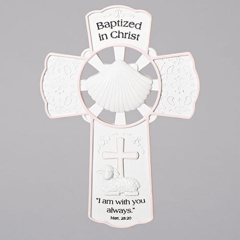 Girl Baptism Wall Cross  - LI42699