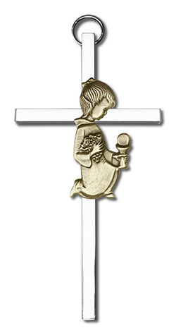Engraving Communion Girl Cross Silver - FN4420GS