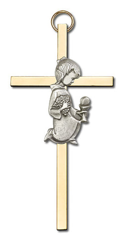 Engravable Communion Girl Cross Gold - FN4420SG