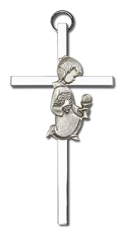 Engravable Communion Girl Cross Silver - FN4420SS