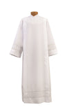 SL 4771 - Poplin Poly Priest Alb with 1" Lace Bands