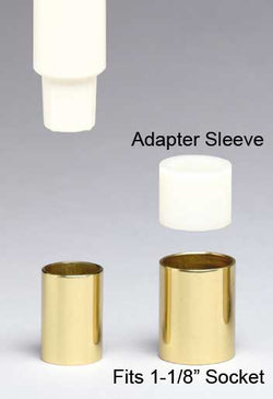 UM59045 - Sleeve to Convert from Candelabra Candle to 1-1/8" Altar Candles (1-1/8" Sleeve)