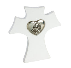 Communion Cross cake topper with silver insert - TA5989