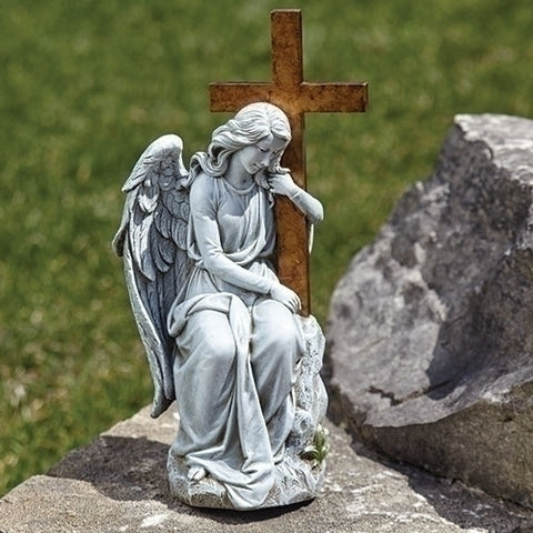 Memorial Angel with Cross - LI603212