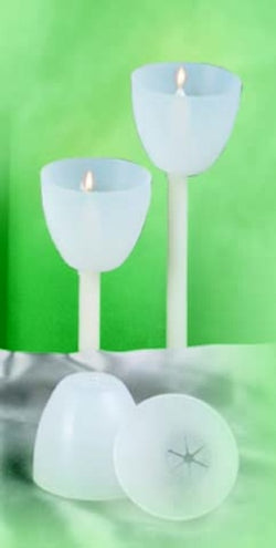 UM1788 - 25 Natural Plastic Shields for 17/32" Candles