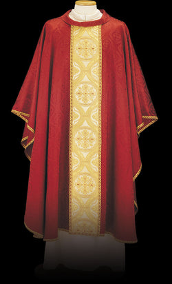 Red Broderie Chasuble with Gold  - MK65/043010