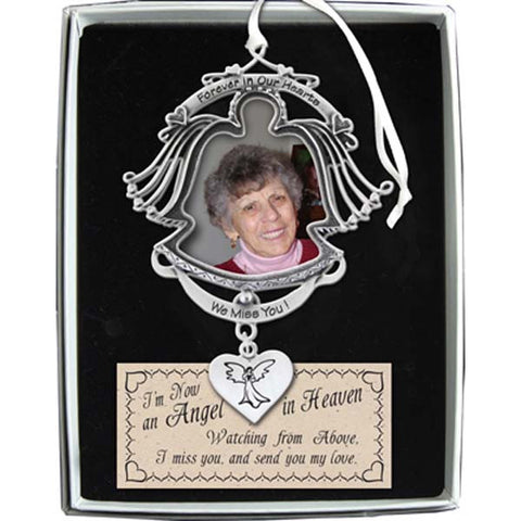 Forever in Our Hearts Angel Frame Ornament - GECO740