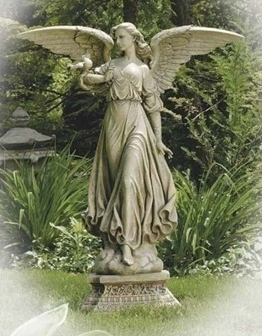 Angel on Pedestal Garden Figure - LI27053