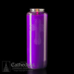 6-Day Purple Glass Offering Candles - AF216-68