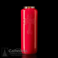 6-Day Ruby Glass Offering Candles - AF216-11