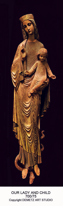 Our Lady with Child - 3/4 Relief - HD70075