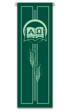 Alpha-Omega and Wheat Banner - WN7127