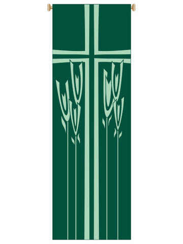 Cross and Wheat Banner - WN7153