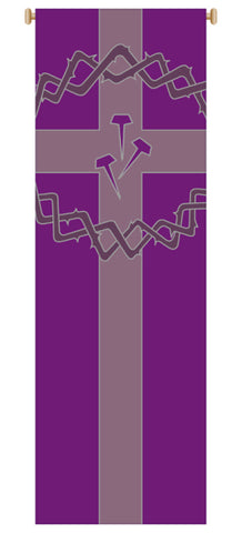 Crown of Thorns, Nails Banner - WN7154