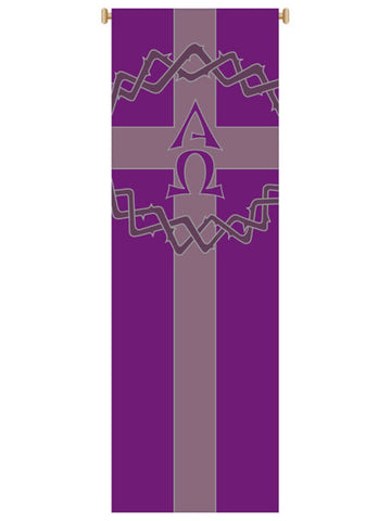 Crown of Thorns, Alpha-Omega Banner - WN7155