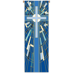 Modern Cross Banner - Blue - WN7510