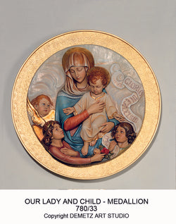 Our Lady with Child - Medallion - HD78033