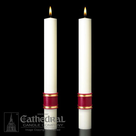 Complementing Side Altar Candles - Crux Trinitas