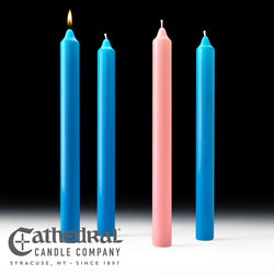 Advent Candle Sets - 3 Blue, 1 Rose - 1-1/2" x  16" - GG82136904