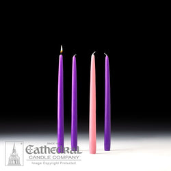 Replacement Advent Tapers for the Home - 4 Piece Sets - 3 Purple, 1 Rose - GG82712001