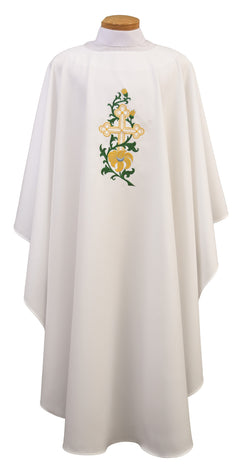 Chasuble with cross & flowers - SL841