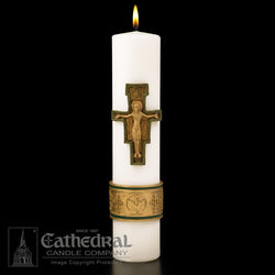Christ Candle - Cross of St. Francis™ - 3" x 14" - GG84601101