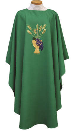 Chasuble with Chalice, Grapes & Wheat - SL873